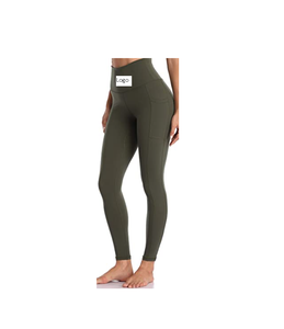 Pantalones de Yoga de cintura alta para mujer, mallas de Fitness con cintura sin costuras, 75% poliéster, 25% Spandex, sensación de elevación de cadera - Product Image 5