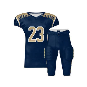 Derniers modèles de maillots de football américain respirants à manches courtes, uniforme de haute qualité en spandex/nylon pour les équipes sportives d'été - Product Image 3