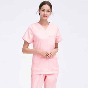 Femmes sur mesure en gros demi manches soins infirmiers gommages ensembles coupe ample à manches courtes uniformes médicaux pour les hôpitaux - Product Image 1