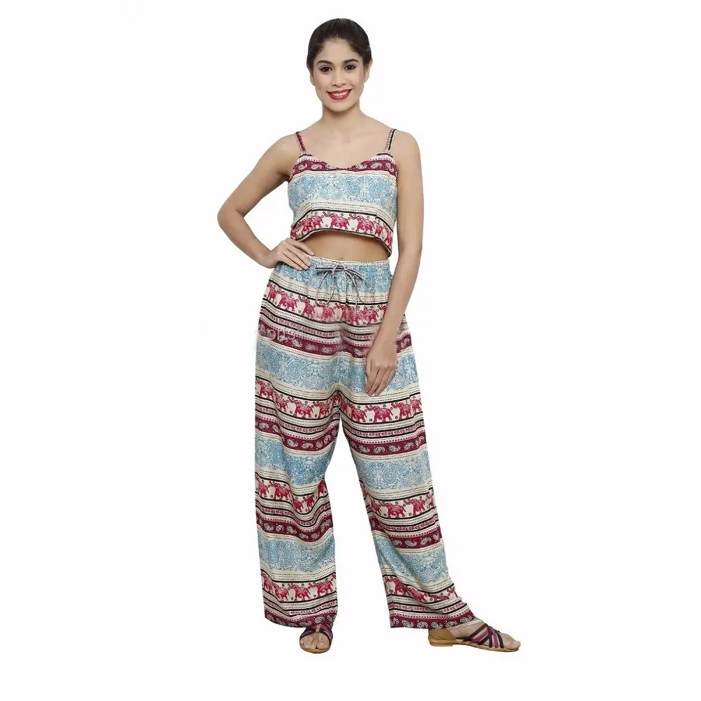 Pantalones de Yoga holgados estilo Tailandés con estampado de elefante, pantalón Hippie, bohemio, Aladdín, venta al por mayor
