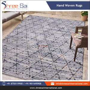 Las más nuevas tendencias de fabricación de calidad superior de primera calidad de la mejor calidad 100% algodón diseño geométrico alfombras tejidas de estilo moderno ecológicas - Product Image 5