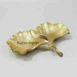 Luxury Decorative <b>Silver</b> <b>Bowl</b> Gold Finished Branch Fruit And Nuts <b>Bowl</b> 2 Tier Dates <b>Bowls</b> For Home Use Metal Gold Finished <b>Bowls</b> - Product Image 2