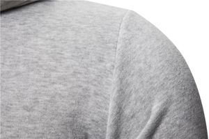 Customized Plus Size Winter <b>Men's</b> Hoodies 100% Cotton Plain Dyed <b>Fleece</b> <b>Quarter</b> <b>Zip</b> up Eco-Friendly Gym Workout - Product Image 3