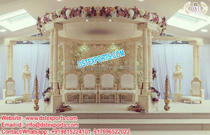 Décorations de mariage de luxe traditionnelles hindoues et indiennes du Sud Mandap Royal Fiber pour les États-Unis et la Floride Décorations de mariage en Floride - Product Image 6