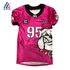 Camiseta de Fútbol Americano Personalizada al por Mayor para Adultos, de Alta Calidad, Unisex, de Poliéster/Algodón, Transpirable, Talla Grande, de Secado Rápido - Product Image 1