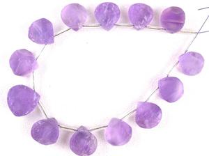 พลอยอเมทิสต์สีน้ำเงินธรรมชาติ13ชิ้น,อัญมณีรูปหัวใจอัญมณีหินหยาบแบบแฮนด์เมด - Product Image 3