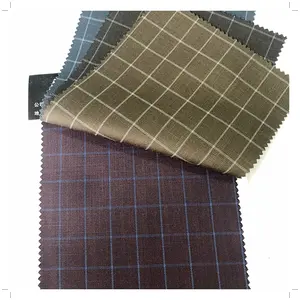 tr suit/check/robe fabric cheap price to Nigeria/Africa/Niger Hot selling small check jacquard fabric men's suiting