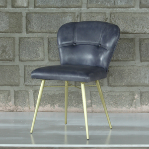 Contemporary Grey Iron Leather Dining <b>Chair</b> for Home School Villa Durable Metal Construction Versatile Kitchen & Hotel Use - Product Image 6