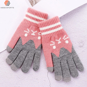 <b>Men</b> Women Checked Cotton Soft Lining <b>Thermal</b> Elastic Cuff Texting Anti Sports for Screen Winter <b>Gloves</b> - Product Image 2