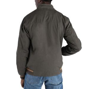 Blouson aviateur imperméable à col montant en toile personnalisé pour hommes automne hiver vente en gros avec logo personnalisé - Product Image 4