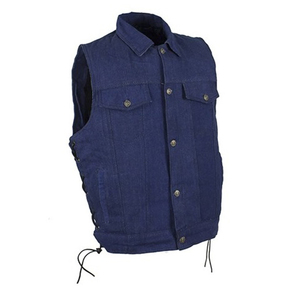 High Quality Outdoor Men <b>Denim</b> Vest Winter <b>Lightweight</b> Duck Down <b>Denim</b> Vest - Product Image 1
