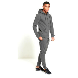 Ensembles de survêtements d'hiver personnalisés en gros |   Ensemble de survêtement pour homme en coton 100% léger de couleur unie - Product Image 4