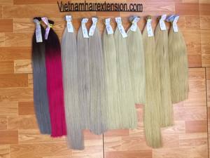 Vente en gros de cheveux humains vierges Remy 100% blonds, lisses, extensions de cheveux vietnamiens - Product Image 5
