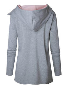 Sudaderas con Capucha de Forro Polar Ecológicas para Mujer, Sudaderas Deportivas, Diseño Personalizado Liso, Otoño Invierno, Talla Grande, Logotipo Delantero y Trasero - Product Image 6