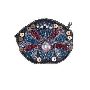 Porte-monnaie brodé à la main en tissu africain, disponibles dans les autres couleurs, pour tous les ans - Product Image 1