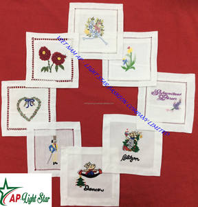 Compétence brodée de base de tissu de coton de sachet de lavande nouvellement conçue - Product Image 1