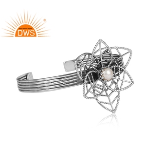 Baja — bracelet en argent Sterling 925 pour les femmes, perles blanches naturelles, pierre précieuse cintrée, bijoux de haute qualité, vente en gros - Product Image 2