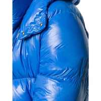 Veste d'hiver décontractée pour homme, bleue, à capuche, rembourrée, coupe-vent, avec fermeture éclair, coupe classique