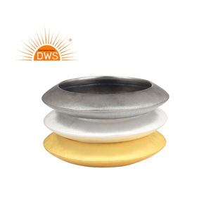 DWS Ensemble de 3 bijoux de créateur tendance pour femmes, or, argent, laiton, boho, pour mariage et anniversaire - Product Image 1