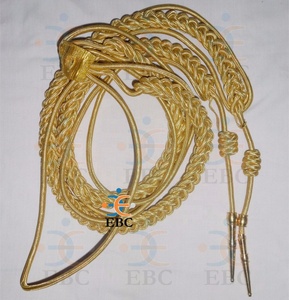 Bạc Vàng Dây Aiguillette Với Vai <span class=keywords><strong>Knot</strong></span>/Kim Loại Hợp Kim Mẹo Châu Âu Vai Dây Đồng Phục Phụ Kiện - Product Image 4
