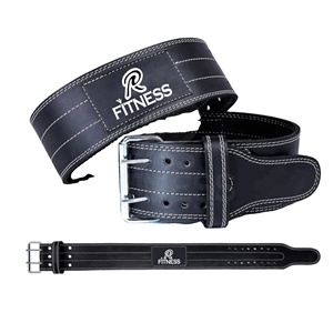 High Quality Cowhide Leather Breathable Heavy Duty Unisex Weightlifting <b>Squat</b> Powerlifting Body Building Buckle Waist <b>Belt</b> - Product Image 6