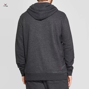 Sweat à capuche respirant en molleton polyester/coton personnalisé pour homme, grande taille, pour la gym, le sport, brodé, tricoté, anti-rétrécissement, couleur unie - Product Image 6