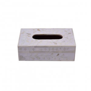 Caja de pañuelos de alta calidad con incrustaciones de resina para la madre de la perla, vajilla India con soporte de pañuelos, acentos para el hogar Axiom - Product Image 2