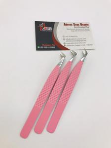 Pince à cils professionnelle bébé rose diamant poignée 90 degrés pince à épiler volume de botte en acier inoxydable durable pince à cils classique - Product Image 3