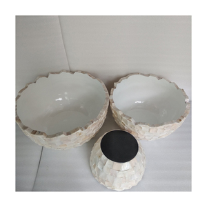 Jarrón de Nácar con Forma de Huevo de Gallina de Vietnam, Estilo Lujoso, Duradero, No Tóxico, Artesanía de Alta Moda para Exportación - Product Image 3