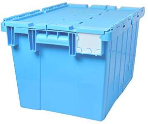 Up HDPE hộp nhựa doanh thu màu xanh với NET và Stackable 600x400x300 mét cấp thực phẩm tiêm đúc lưu trữ Thùng - Product Image 2