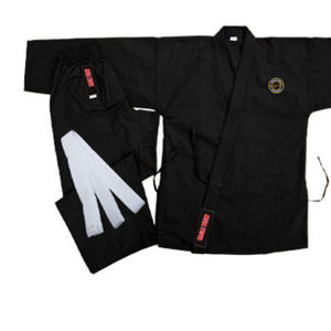Karate Gi Personalizado Negro de 8 OZ para Estudiantes, Bebés y Niños Pequeños, 100% Algodón - Product Image 1