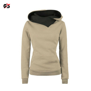 Nouveau style de sweats à capuche OEM tenue décontracté femmes pull promotionnel impression personnalisée Logo 100% coton produit avec poches - Product Image 4