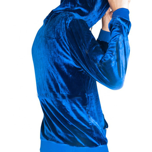 Velour ชุดวอร์มกำมะหยี่มีฮู้ดสำหรับผู้ชาย,ชุดวอร์มมีซิป - Product Image 3