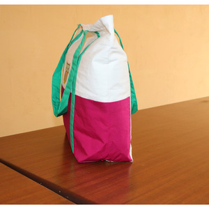Bolso de mano de lona de algodón de alta calidad en color blanco y rosa para niñas Uso de compras Bolsas de algodón bordadas Fabricante indio - Product Image 2