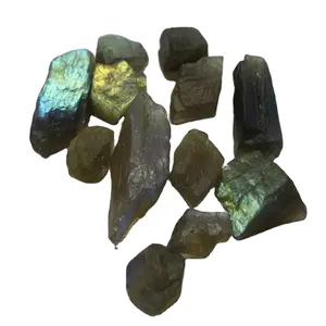 प्राकृतिक मूल ग्रे Labradorite रत्न किसी न किसी सोने की डली फैक्टरी मूल्य थोक के लिए गहने बनाने हीलिंग रत्न किसी न किसी