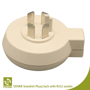 Enchufe sueco con conector estadounidense (RJ11), accesorios para teléfono - Product Image 3