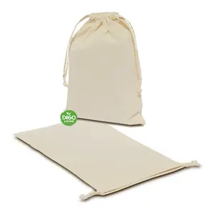 White Small Cotton Fabric Drawstring Bag Cheap Jewelry Bag / Cotton jewelry pouch / Cheap cotton drawstring jewelry bag