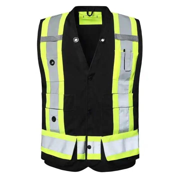 Gilet de sécurité réfléchissant, haute visibilité, sécurité de la circulation, 12 couleurs brillante, pour le travail de la Construction, Standard ANSI classe 2