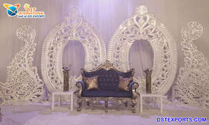 Decoración de Escenario de Boda Royal Golden Touch, Vibrante Corona de Boda del Sur de la India, Decoración de Escenario de Boda Tamil de Moda - Product Image 3
