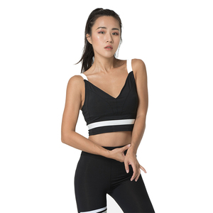 Custom Women's High Support Strapless Sports Bra-Breathable Moisture Wicking Four-Way Stretch Deep V-<b>Neck</b> Removable <b>Pads</b> UV - Product Image 1