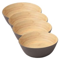 Assiettes en bambou écologiques - Motif végétal - Vaisselle jetable en stock - Facile à nettoyer - Style moderne - Prix abordable - Haute qualité