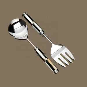 Cuillère et fourchette de luxe pour serveur de salade, ustensiles de service, couverts, fabricant en gros, cuillère de serveur de salade, mariage et cuisine - Product Image 2