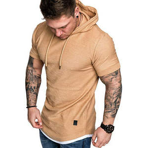 Hombres Slim Fit Casual Popular Puls Tamaño de manga corta Sudadera con capucha Top - Product Image 6