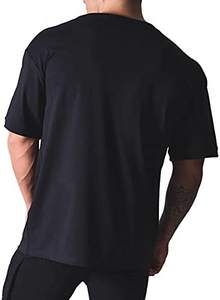 2025 Heavy 100% algodón gimnasio oversize Hombre negro oversize camiseta microfibra - Product Image 2
