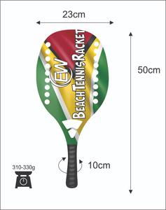 Raquettes de beach tennis sur mesure 100% carbone fibre de verre pour padel/aspaddle avec logos et combinaisons de couleurs 320-340g 50cm - Product Image 1