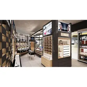 Exhibidor de Gafas de Sol <span class=keywords><strong>RayBan</strong></span> de Lujo Personalizado de Fábrica OEM, Vitrina para Óptica <span class=keywords><strong>RayBan</strong></span> con Logotipo Luminoso - Product Image 1