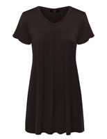 Robe Courte Sexy Femme de Haute Qualité, Col en V, Manches Courtes, Plissée, Ample, Tricotée en Spandex/Coton, Idéale pour la Plage, Soirées et Tenues Décontractées Estivales