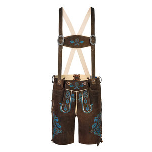 Pantalones cortos bávaros de último diseño personalizados para hombre estilo callejero cuero genuino Lederhosen nueva llegada - Product Image 1
