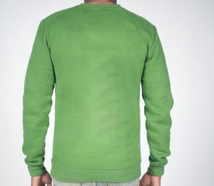 Sweat-shirt à col rond pour homme, coupe longue, coupe-vent, en molleton de coton et polyester 400 g/m², motif uni, personnalisable avec logo - Product Image 2