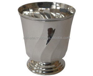 Seau à Champagne moderniste personnalisable en acier inoxydable, refroidisseur de vin ou baignoire à glace pour les fêtes en plein air - Product Image 1